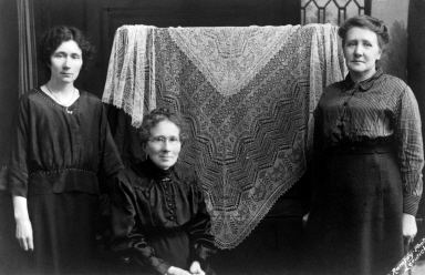 Photo labelled 'Gems of Shetland Hosiery, photo from the Shetland Museum and Archives