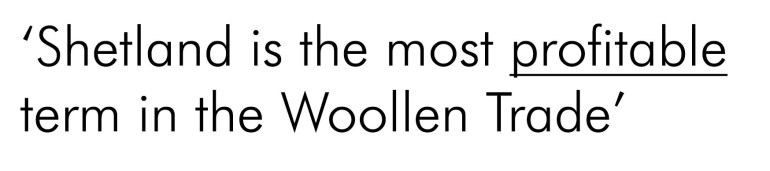 handwritten note of unknown date found at the bottom of a typed letter by A.I Tulloch in relation to Shetland knitting